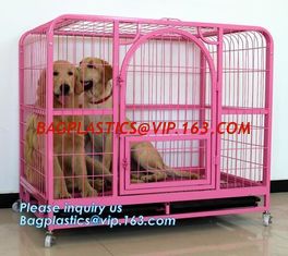 China Pet Cages, Carriers &amp; Houses foldable double door large dog kennel house, portable strong dog cage fold able stainless s supplier