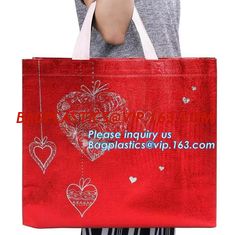 China Chinese suppliers custom printed shopping portable hand non woven bag with print logo, 100% biodegradable laminated non supplier
