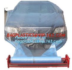 China auto polyurethane masking plastic for painting 4*300m, Tape plastic auto paint masking protection film for cars, bagplasti supplier