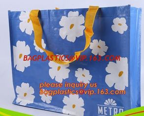 China Recycle Ecological Custom Food Packing Ultrasonic polyprolylene Woven Tote Bags, handles promotional shopping bags avail supplier