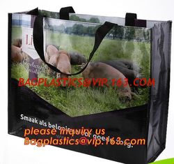 China Wholesale eco reusable pp woven shopping bag with logo design,100% recyclable Ecological large capacity Durable fabric supplier