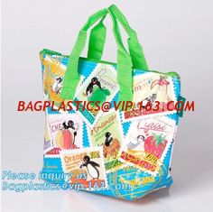 China pp woven fabric bags, pp woven cooler bag, customized polyester material, non woven, oem silk screen printing, heat tran supplier