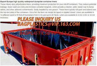 China extra lagrge woven PE drawstring dumpster container 20 yard drawstring black dumpster container liners for bagplastics supplier