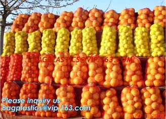 China PE raschel mesh net bag,Fruit Vegetable Potato Bag / PP PE Mesh Bag / Raschel Leno Mesh Bag for Packing onions potatoes supplier