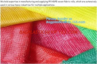 China 45*75cm Orange Russia PE Knitted plastic raschel leno mesh packing bags for Agriculture fruit vegetable onion garlic cab supplier
