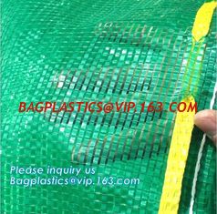 China 21*31cm Portable PE Fruit Oyster Onion Raschel Mesh Soap Net Bag With Handle,Cheap PP/PE Knitted plastic raschel leno me supplier