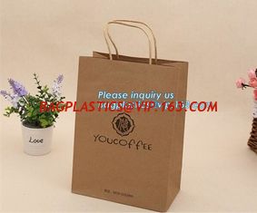 China Brown kraft paper shoppinFood grade printed bakery brown greaseproof kraft paper bread packaging bags with clear window, supplier