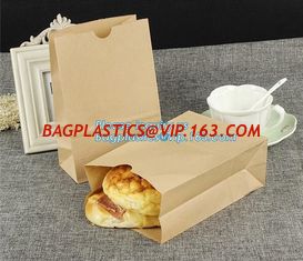 China China Suppliers Wholesales Customized Shopping Gift Printed Craft Bread Packaging Paper Bag With Handle, bagplastics, ba supplier