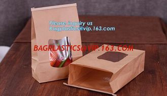 China Sandwich Toast Bread Packing Bags,Personalized Baking Food Bread Packaging Disposable Kraft Paper Bag With Logo Print Fo supplier