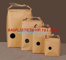 China 1kg Rice package kraft paper packaging bag brown kraft food paper bag,5kg10kg rice bag plastic packaging bag for rice,fl supplier