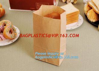 China Bread Kraft Paper Bag Square Bottom Bag Takeaway food Packing Bag,Recyclable sandwich bread food packaging brown paper b supplier