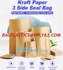 China Custom Food Nuts and bread package recyclable kraft paper bag,Bread Use and Food Industrial Use paper bags french bread supplier