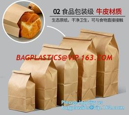 China Free sample food grade paper bread bag with window,Food grade recycled bread paper bag with paper twist handle, bagease supplier