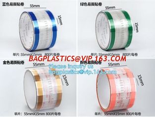 China Easy Tearing Remove Masking Tape Seal Drinks And Bags,Easy TAPE OPP Tape food packaging tape coffee cup sealing label supplier