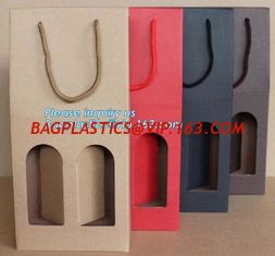 China tea brown paper bag with logo print eco friendly With Ribbon Handles wine packaging offset bags,Decorative Paper Bags wi supplier