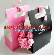 China Free Design!! Free Sample!!! flower carrier bag transparent window paper bag valentine's gift clear window bags sample f supplier