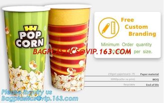 China POPCORN PAPER BOX, POPCORN CUP, CHICKEN BOX, CUSTOM BRANDING,24OZ, 32OZ,46OZ,TAKE OUT PACKAGE, KRAFT PAPER CUP, LID, PAC supplier