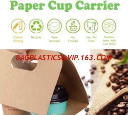 China Cardboard paper coffee cup holder carrier,2 pack coffee cup drink paper carriers,Take Out 2 Pack Coffee Cup Drink Carrie supplier