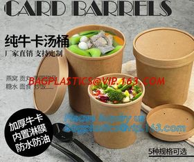 China Custom printed disposable hot soup bowls, kraft paper soup cup,16oz Custom logo printed disposable kraft paper soup cup supplier