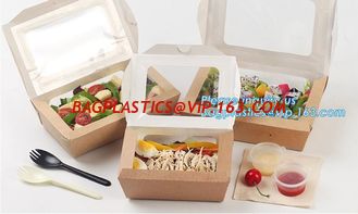 Disposable Custom Printed Brown Kraft Packaging Lunch Takeaway Food Paper Box Wholesale Custom Made Kraft Paper Lunch Bo