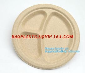 China Biodegradable plate food grade green sugarcane bagasse plate,10&quot; sugarcane ecofriendly disposable oval plate bagease pac supplier