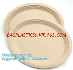 China biodegradable tableware 5 compartment sugarcane tray,100% Biodegradable Disposable Sugarcane Paper Raw Material Composta supplier