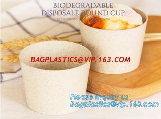 China Wheat straw Compostable PLA eco-friendly biodegradable Biodegradable ECO Friendly PLA Plastic Cup with Lid bagease pac supplier