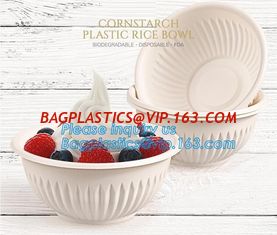 China 24oz disposable plastic soup bowl corn starch white bowls with lids,Disposable Round Soup Corn Starch Biodegradable Bowl supplier