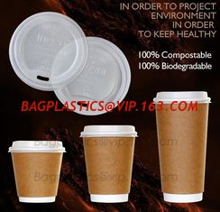 China Biodegradable Eco friendly Disposable Cornstarch CPLA Cup,hot sale plastic coffee cup lid manufacturers fit for paper co supplier