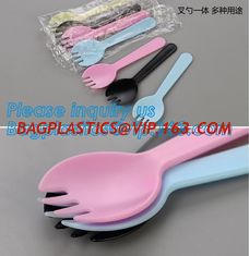China Eco friendly reusable dinner bamboo cutlery set for Travelling,Cartoon Handle Cutlery Set for Kids Tableware bagplastics supplier