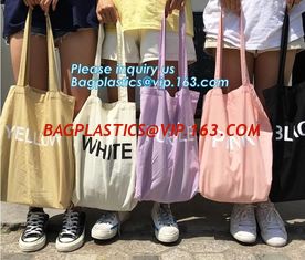 China Handed long handle heavy duty cotton canvas tote bag,eco-friendly fashion custom logo market duffle white organic cotton supplier