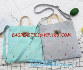 China Eco-friendly durable handles Standard size cotton promotional tote shopping bag for Custom printing,Contrast Handles Nat supplier