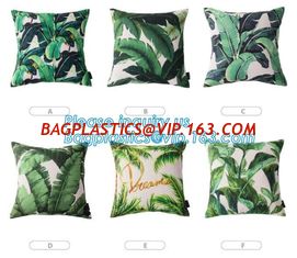 China Tropical leaf latest design digital printing cushion cover wholesale decorative pillow covers,Latest design custom print supplier