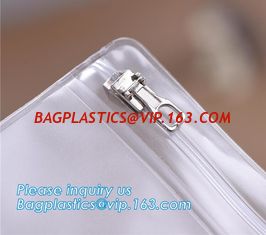China metal zipper, metal slider,file folder a4 size PVC mesh document bag with zipper cosmetics offices supplies travel  pack supplier
