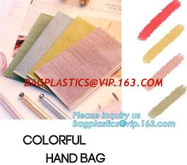 China pencil handbags, makeup bags, School office supplies handle zipper file document bag,creative cartoon transparent froste supplier
