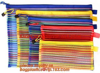 China Wholesale Office School Supply A4/5/6 Mesh Zipper Document Bag Multicolor PVC A4 Archives Contract,Office School Supplie supplier