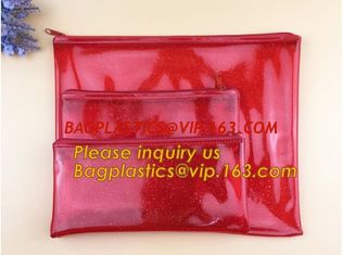 China Promotional custom logo transparent pvc waterproof file pouch plastic document bag with zipper,Stationery Document File supplier