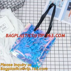 China pvc bag with handle folding tote bag pvc swimsuit bag,Clear Vinyl Bags With Handles Clear Makeup Set PVC Zipper Bag supplier