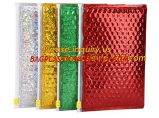 China Hot Metallic Colorful Bagease Packaging Zipper Bubble Bag For Cosmetic Packaging,k Bubble Bags are Made of PET/CP supplier