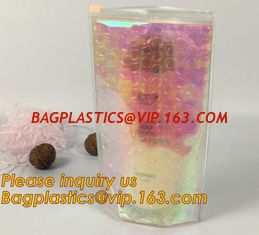 China transparent slider zipper bubble bag，Reusable portable PE bubble wine bottle protector bag,k bubble bag,slider pac supplier