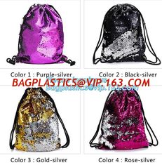 China mini sequins backpacks bag Bow bling women bags glittering sequin backpack,travel oxford glitter Sequin Reversible Merma supplier