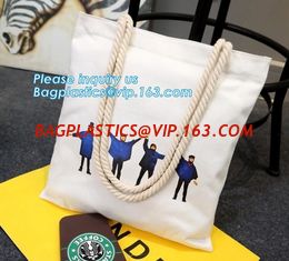 China Custom beach tote bag women rope handle print canvas tote bag wholesale,cheap plain blank canvas tote bag promotional supplier