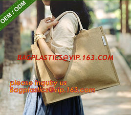 China Heavy hold support Jute bag OEM Customized printing waterproof and reusable jute shopping bag with inner JUTE BAGS CARRI supplier