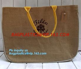 China Reusable Jute Shopping Bag With Logo Wholesale,Wholesale tote plain shopping jute bag,eco friendly small standard size f supplier