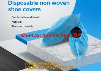 China Disposable elastic pe/cpe non-woven shoes cover,Disposable waterproof CPE+PP non-woven shoe cover,Disposable nonwoven sh supplier