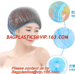 China LDPE/HDPE customized plastic PE hotel disposable shower cap,eco biodegradable plastic waterproofing Shower cap Hotel cap supplier