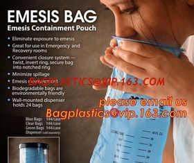 China disposable portable medical emesis bags,Disposal waterproof airsickness plastic vomit emesis bag,Pack of 50 Emesis Bag, supplier