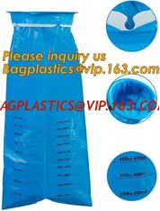 China emesis vomit bag disposable,Used for hospita/ travel /airplane/ disposable blue plastic vomit bag with ring Medical Emes supplier