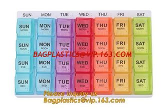 China week pill box 7 day Medicine Pill box for health care,Customized logo Hot sales colorful plastic pill box,7 day pill box supplier