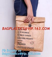 China clutch bag tyvek Storage bag Eco-friendly storage bag,brown kraft paper and tyvek sundry storage basket, washable kraft supplier